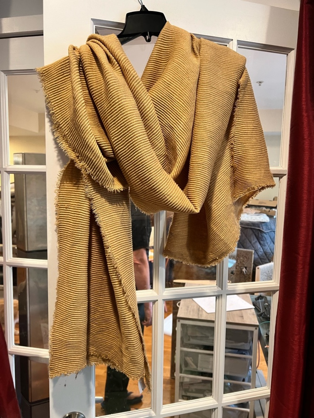 Unbranded Mustard Ribbed Scarf Wrap